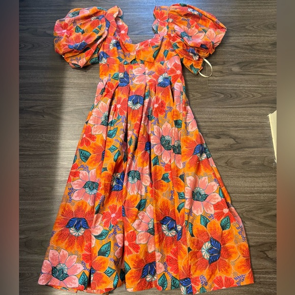 FARM Rio Colorful Floral Midi Dress - Picture 8 of 9